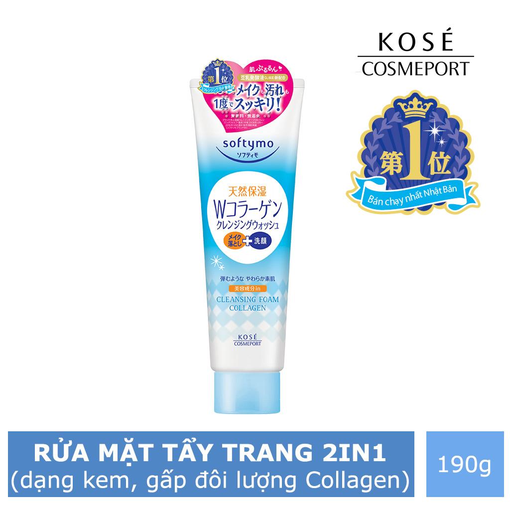 [HCM]Rửa mặt Kose Softymo Cleansing Foam Collagen 190g