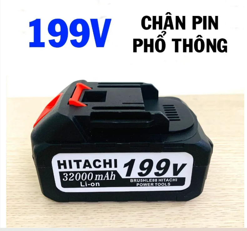 pin hitachi 199v chân pin 4cm dung cho máy cắt máy khoan máy rửa xe dùng cho gia đình