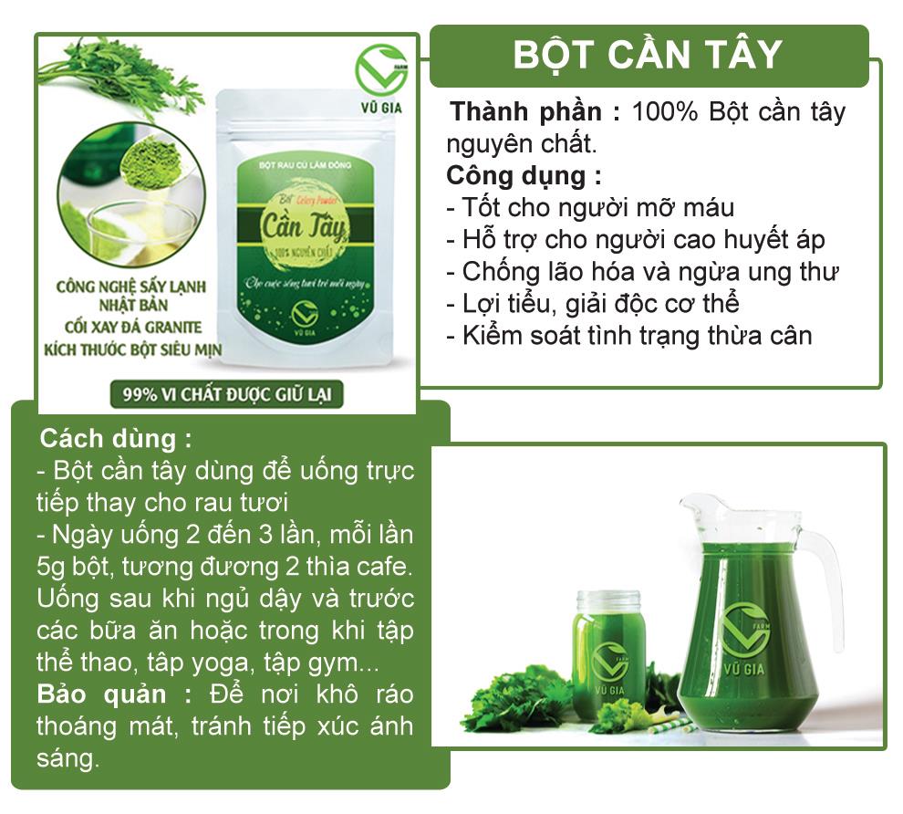 VG FARM Nước ép bột cần tây sấy lạnh 300ml