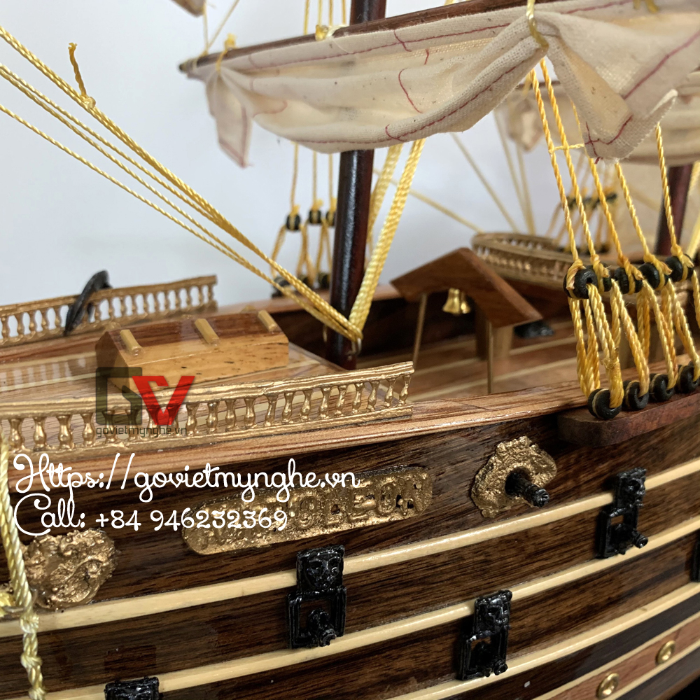 Mô Hình Thuyền Gỗ Chiến Cổ NAPOLEON 40cm (Loại 1)