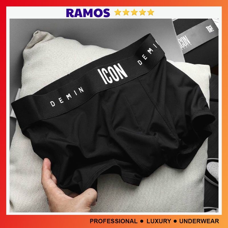 Quần lót nam boxer ICON DENIM thun lạnh - sịp đùi nam cotton co giãn 4 chiều cao cấp   Ramos Store