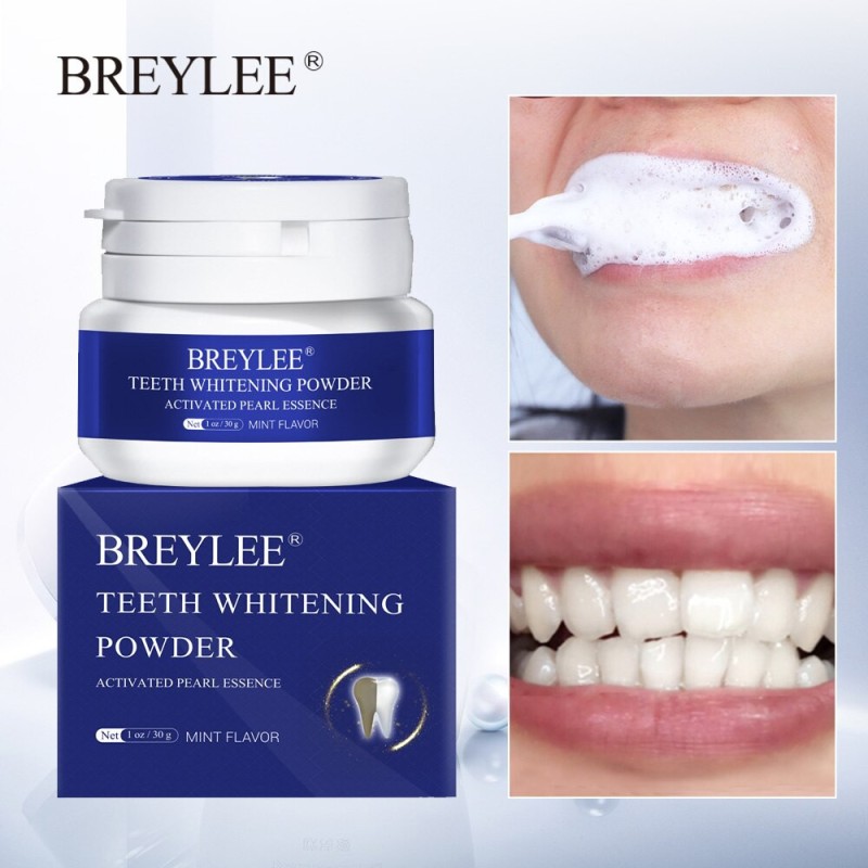 [HCM]BREYLEE Bột Tẩy Trắng Răng Răng Trắng Sạch Vệ Sinh Răng Miệng Teeth Whitening Powder