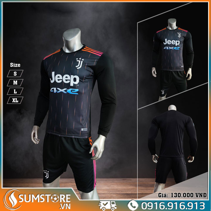 Bộ Áo Bóng Đá Juventus Độc Lạ Dài Tay Màu Rêu - Đồ Thể Thao Đá Banh Nam Nữ Thun Lạnh Cao Cấp