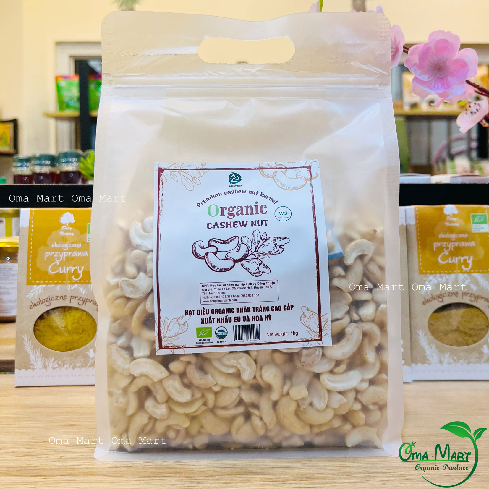 Vietnamese organic white synthetic cashew (250g, 500g and 1kg)