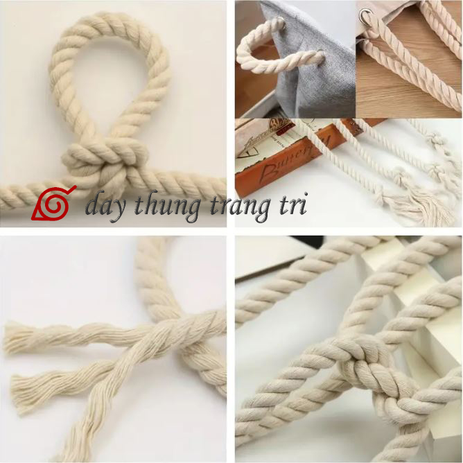 Dây thừng macrame, dây macrame, dây cotton, làm handmade, rèm che, đan lưới, làm võng