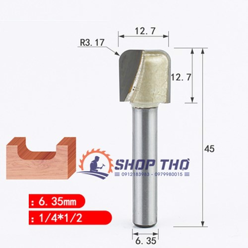 Mũi phay Tideway đánh rãnh bo tròn LC0501
