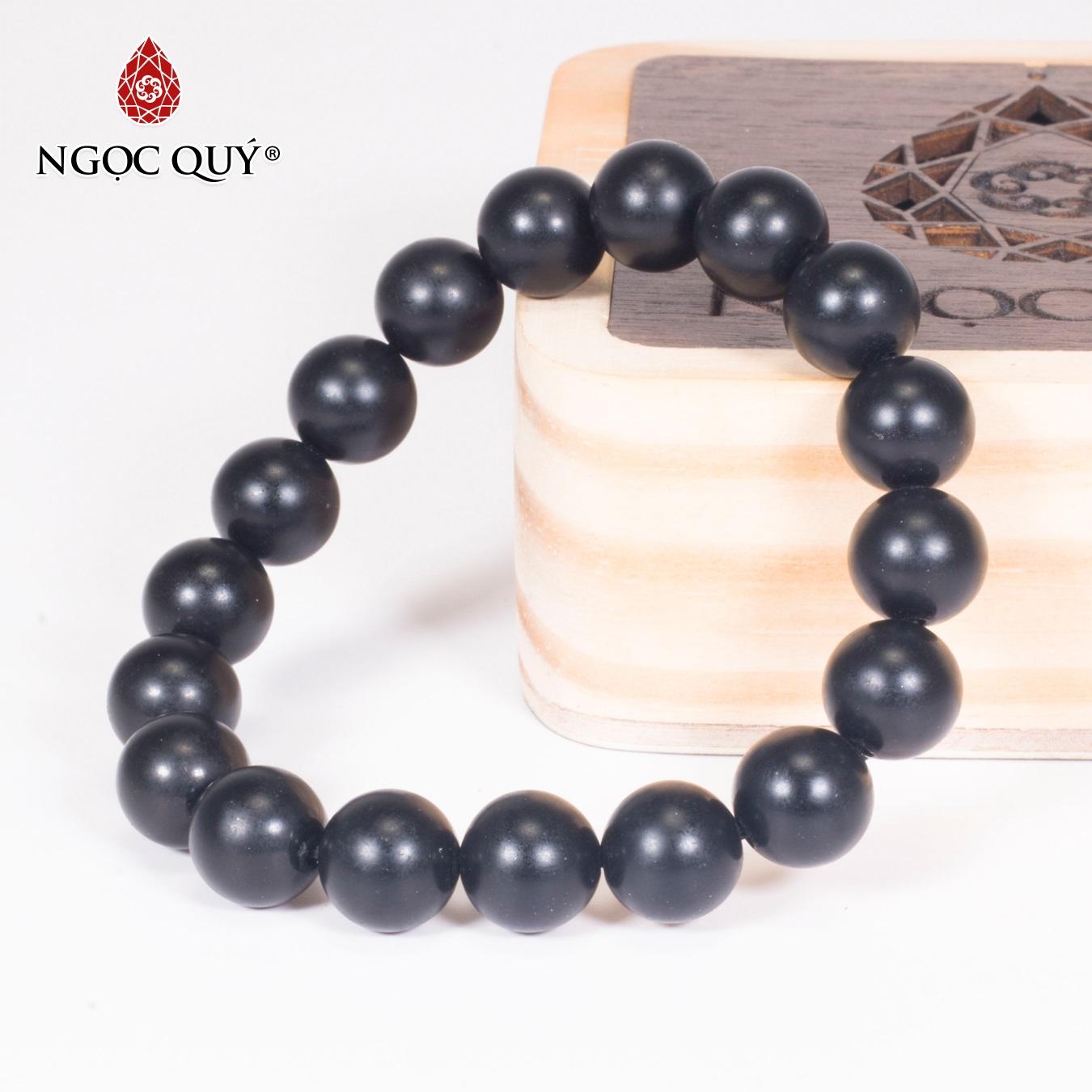 [HCM]Vòng tay đá obsidian nhám 10mm mệnh thủymộc (màu đen) - Ngọc Quý Gemstones