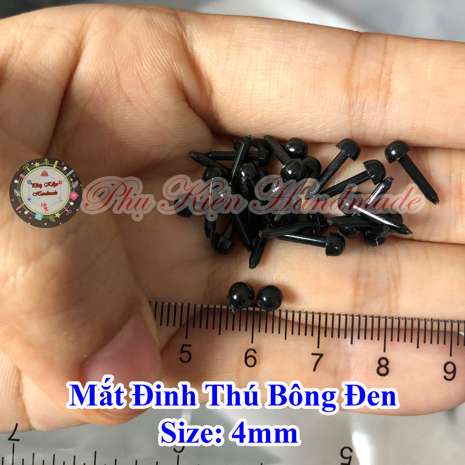 Mắt đinh thú bông đen 6k/10 cặp