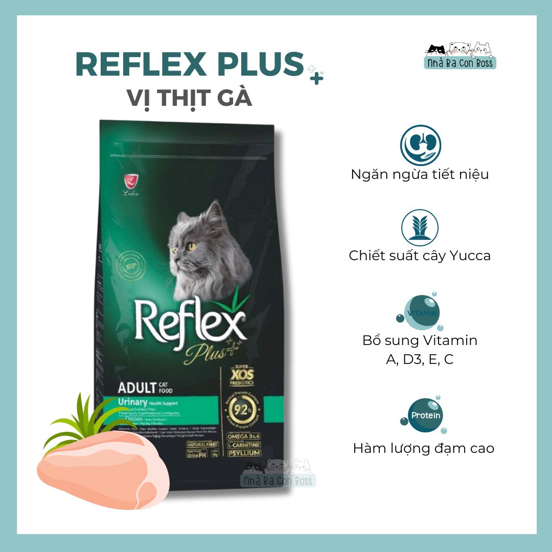 [1.5kg] Hạt Cho Mèo Reflex Plus