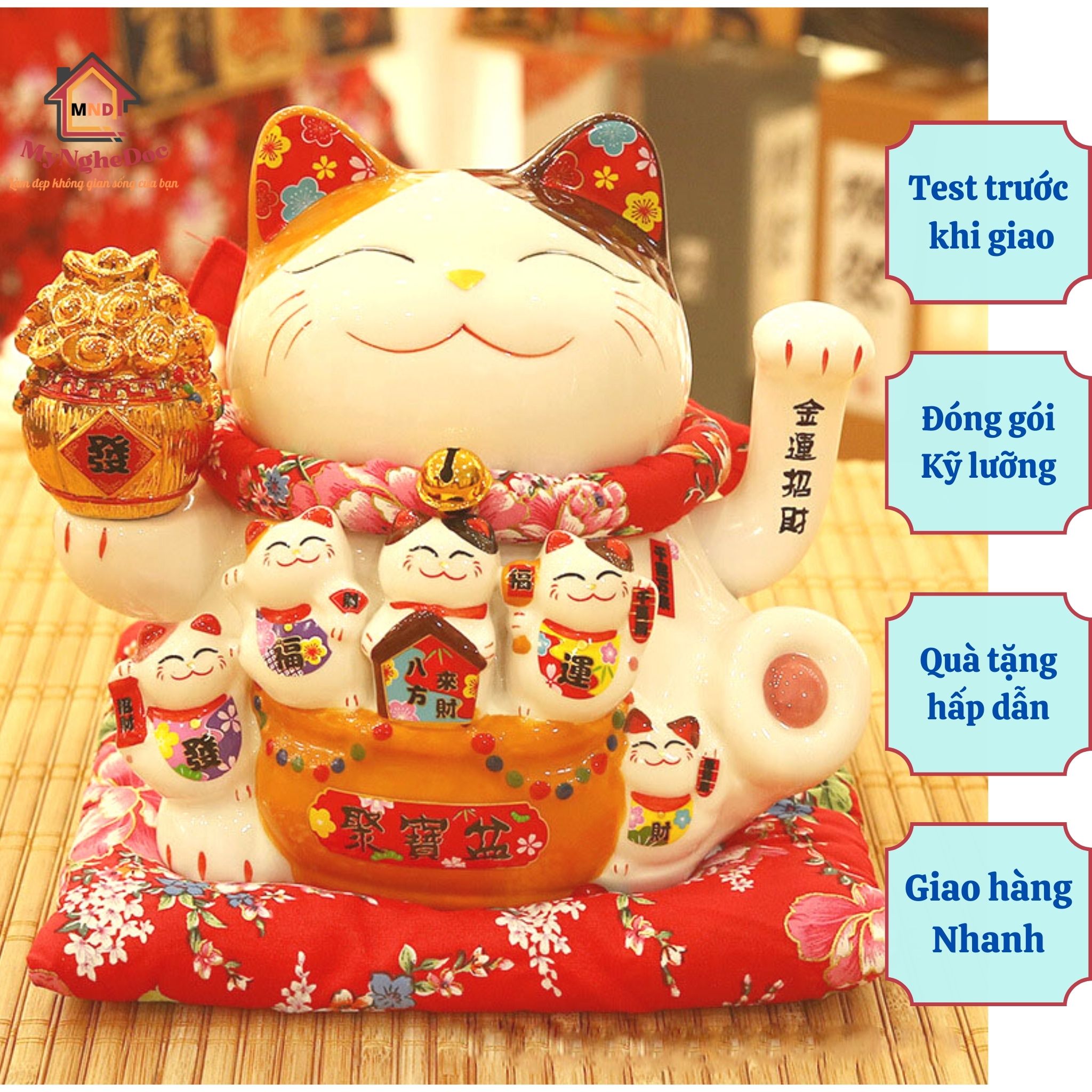 Cat fidget waved metal heaven great quality 6inch high 18cm put cashier counter, desk, as a gift shop business, shop