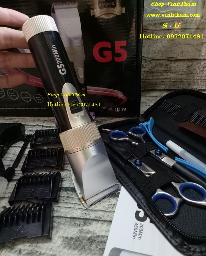 tông đơ- tông đơ cắt tóc gia đình[ Tặng kèm bộ kéo cắt tỉa + ví đựng kéo + 2 kẹp tóc + lược]
