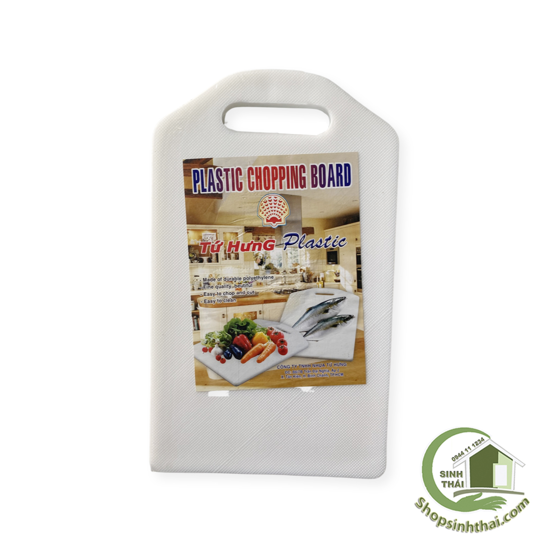 Thớt nhựa trắng vuông - Thớt chữ nhật size nhỏ 15cm x 25cm