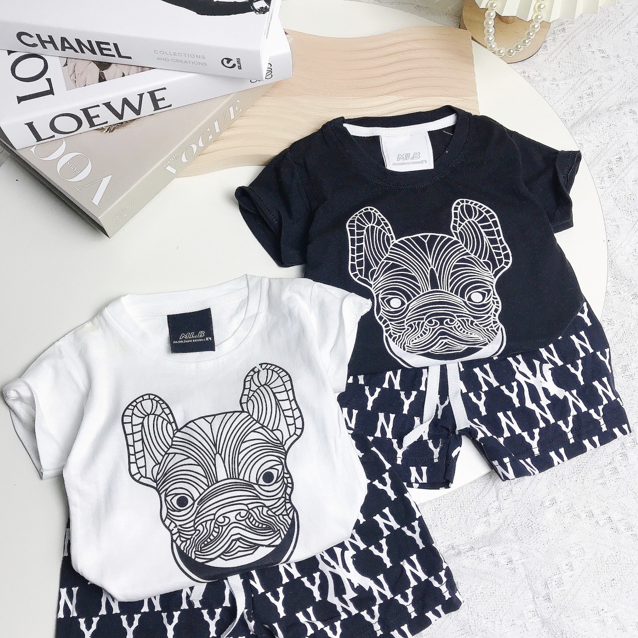 Bộ Quần Áo Cộc Tay Cho Bé Trai In Chữ N.Y Chất Cotton Mặc Hè Cực Mát , Thời Trang Cho Bé Từ 8-28kg-SUMOKISD