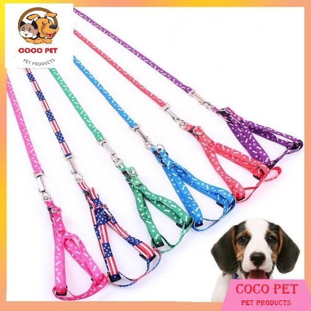 Dây dắt chó mèo đi dạo, với chất liệu vải mềm của dây sẽ tạo cảm giác êm ái dễ chịu hơn cho các boss
