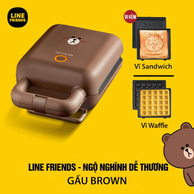 Giá bán Máy Làm Bánh Sandwich Joyoung Line SK-T1 Cực Cute - Hàng Chính Hãng