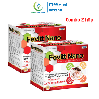 Combo 2 hộp bổ máu Fevitt Nano bổ sung Sắt, Acid Folic cho người thiếu máu thumbnail