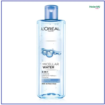 [HCM]Nước tẩy trang LOreal Paris Micellar Water 3 in1 95ml/400ml - Tươi mát ( xanh nhạt)