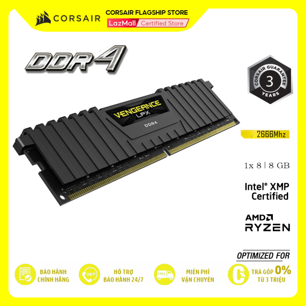 Bảng giá RAM PC CORSAIR VENGEANCE LPX 8GB DDR4 1x8G 2666MHz CMK8GX4M1A2666C16 Phong Vũ
