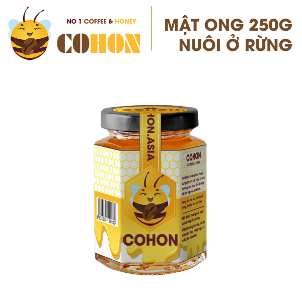 Mật ong hoa cà phê thương hiệu COHON dung tích 250G, mật ong hoa cà phê 250G xuất xứ từ Tây Nguyên