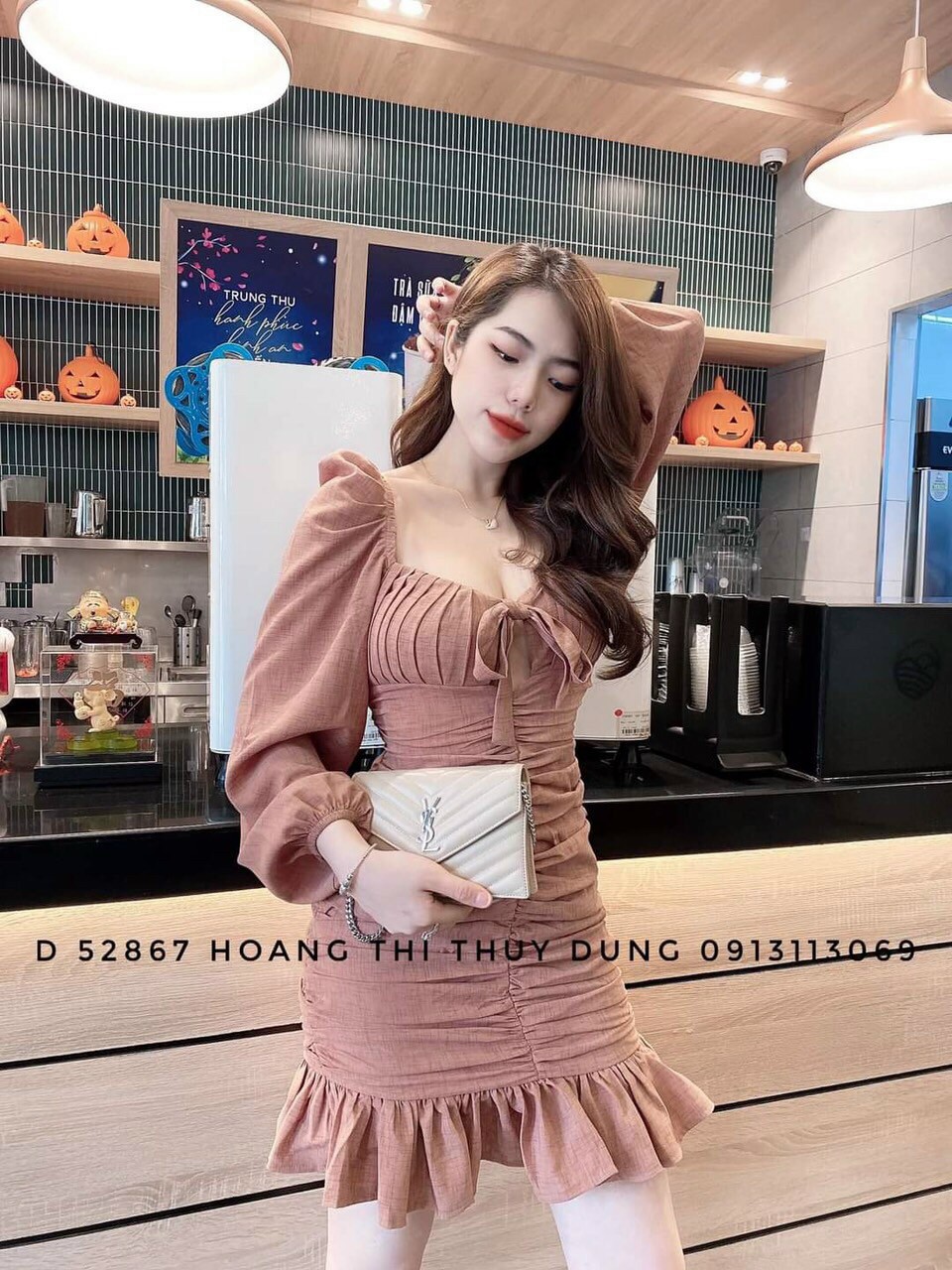 đầm nhún đuôi cá dễ thương xinh xắn