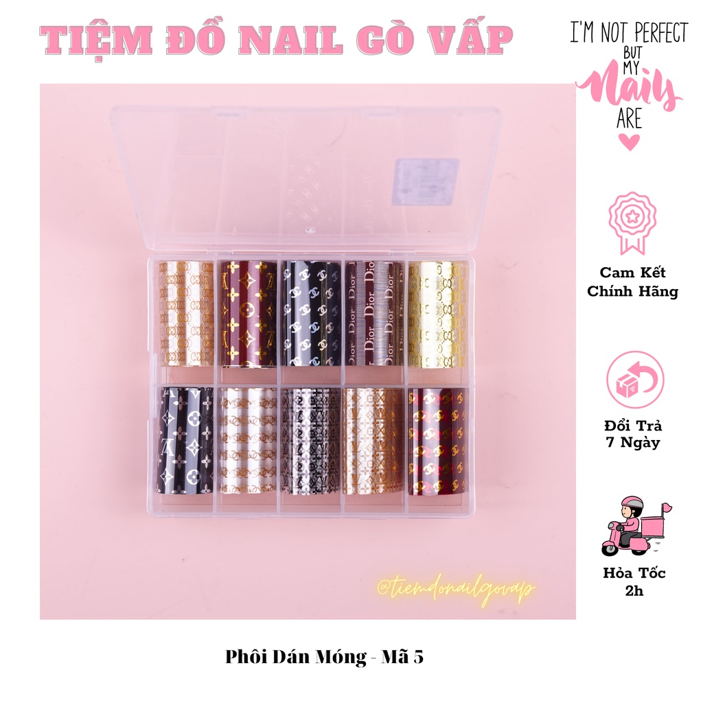 Hộp Phôi Dán Trang Trí Móng Tay Nhiều Mẫu