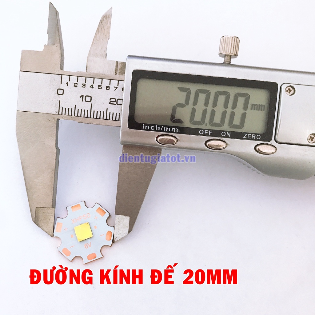 Led Cree XHP50 -2 điện áp 6/12V 18W đế đồng