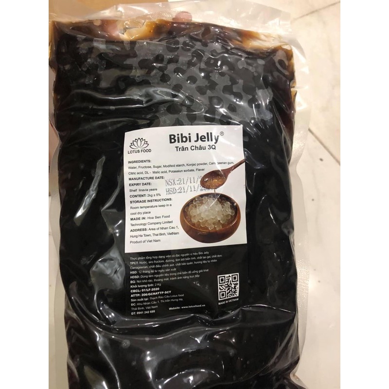 Trân Châu 3Q BIBI Trắng/Caramel - Bịch 2kg