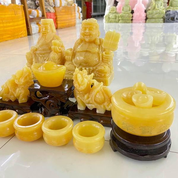Bát Vàng Tụ Bảo Đá Ngọc Hoàng Long