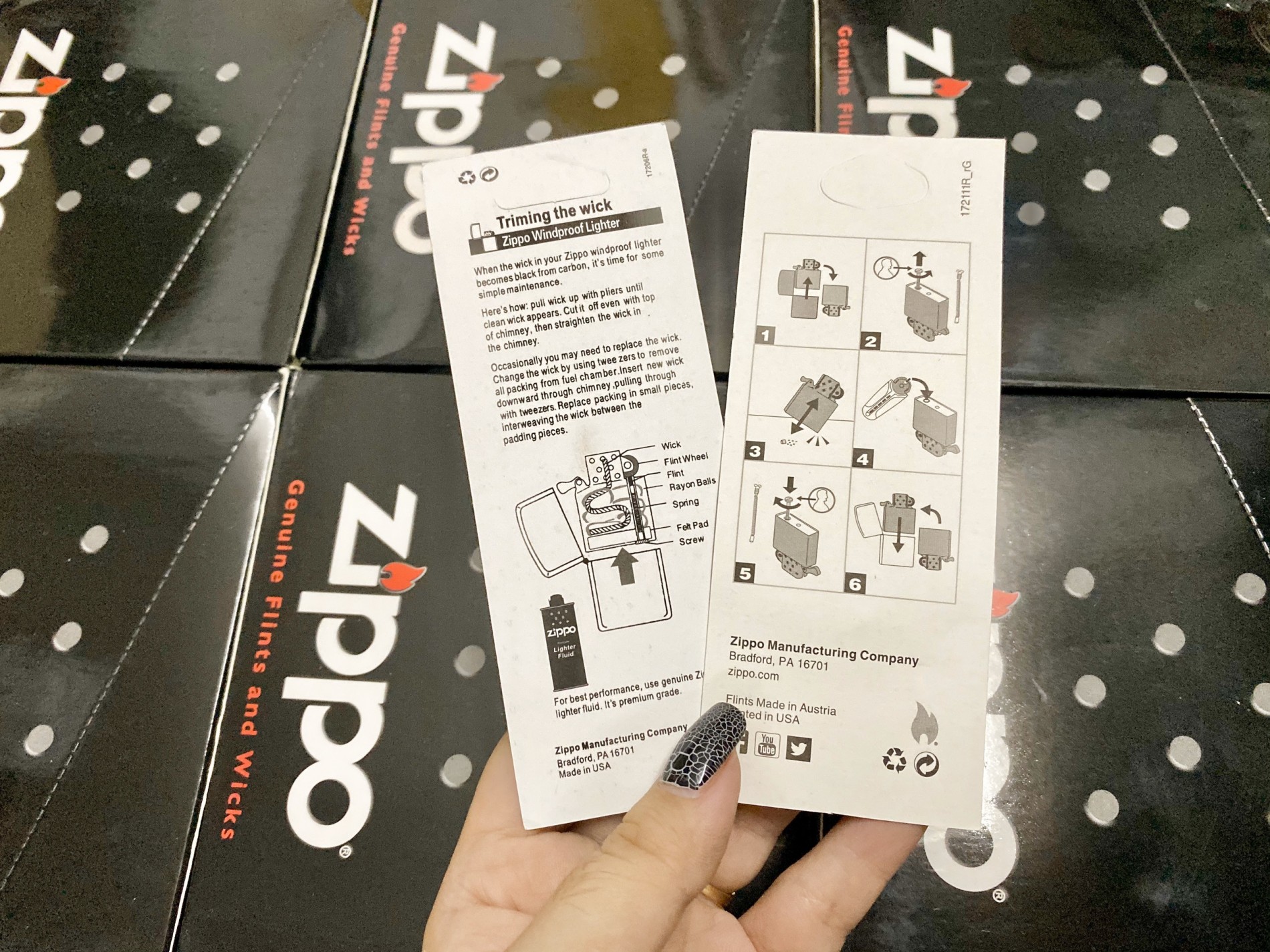 Tim  Thay Zippo, Bấc  Zippo Mỹ Loại Xịn