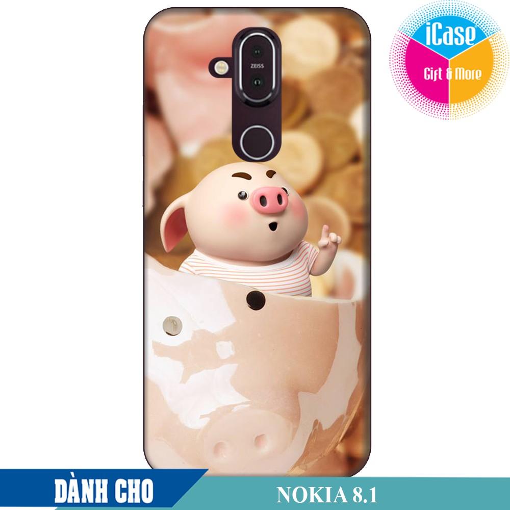 Case for nokia 8.1 heo con ăn bánh