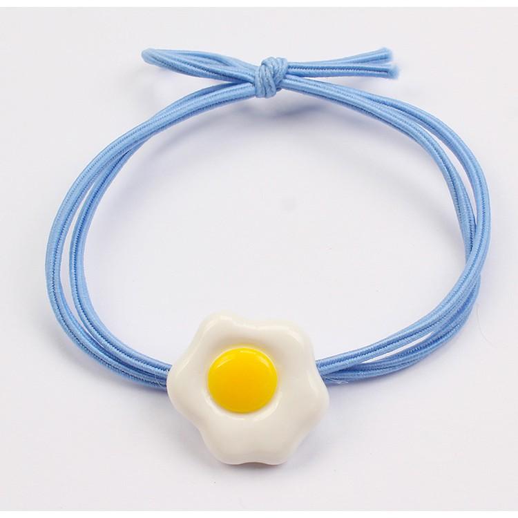 Dây thun buộc tóc hình trứng ốp la siêu độc đáo, cute