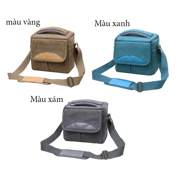[HCM]Túi máy ảnh thời trang vải bố Soudelor.