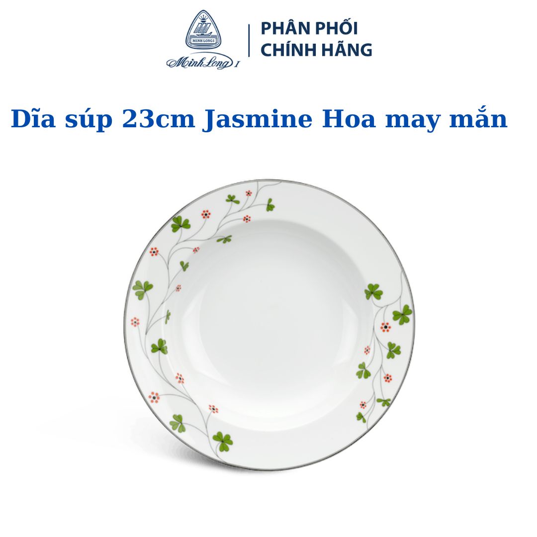 Forks soup 23 cm-Jasmine-lucky flower-ceramics high-end intelligent long