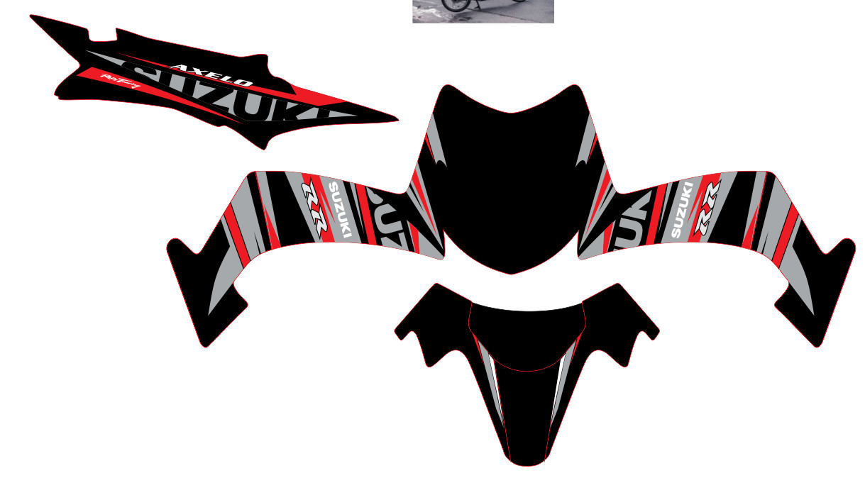 Tem axelo suzuki RR tặng logo