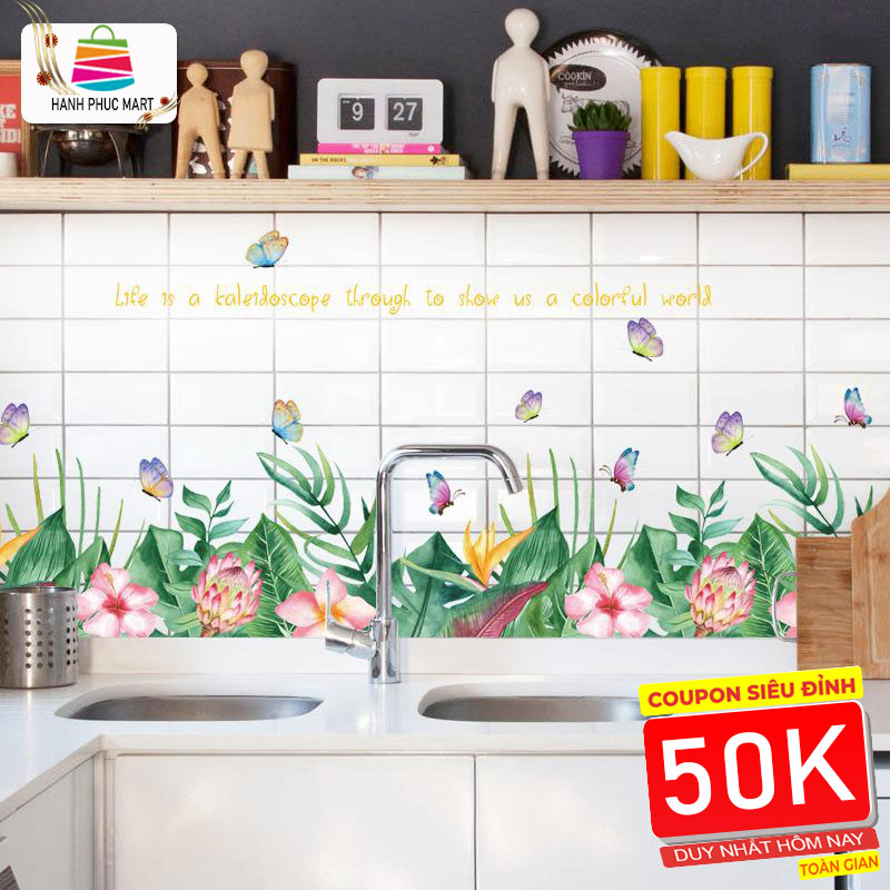 Decal giấy dán tường Hoa Văn Trang Trí SK7193