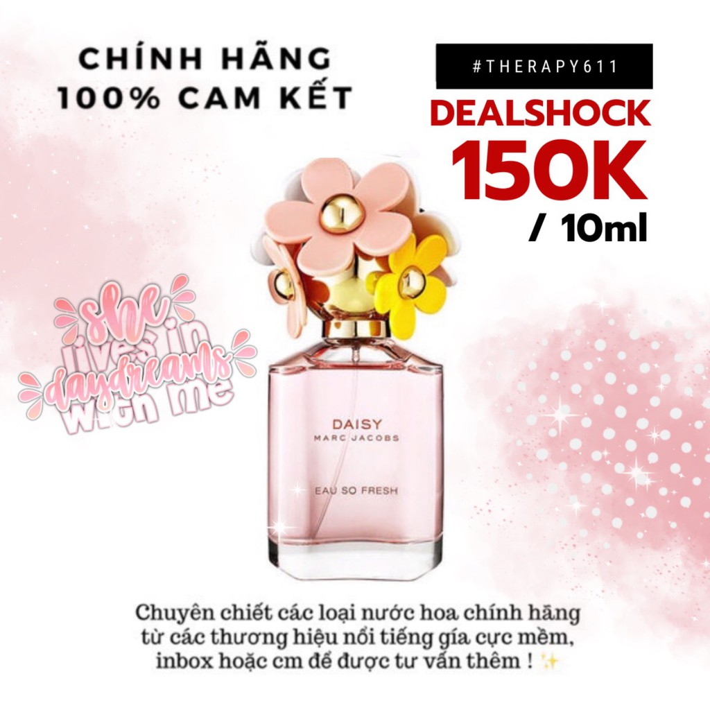Nước hoa nữ daisy eau so fresh 5ml/10ml/20ml