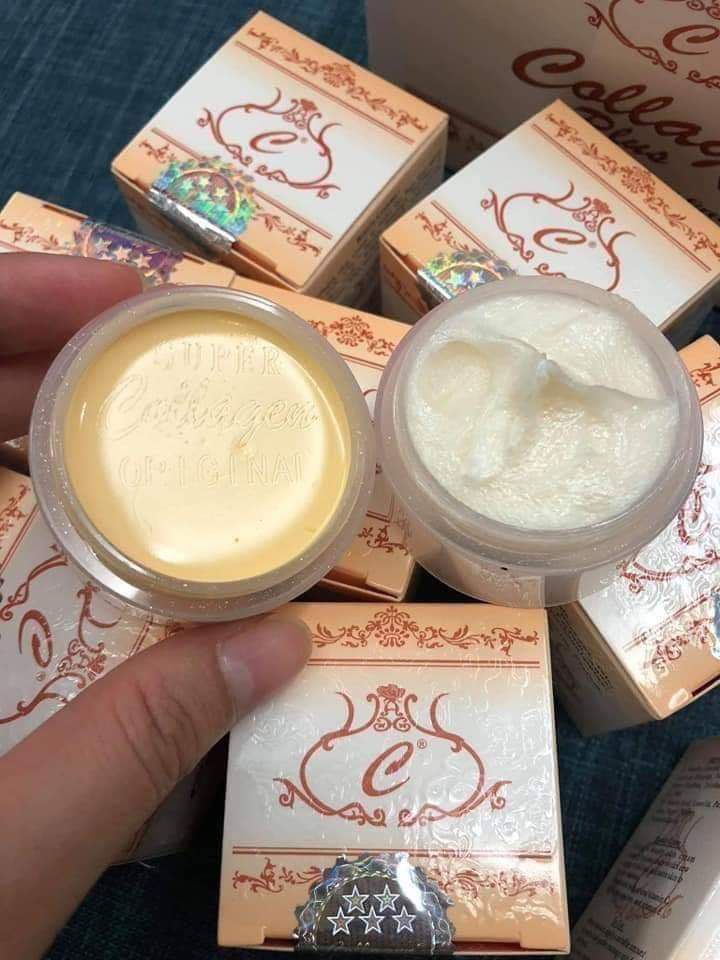 (tặng kèm xà phòng) Kem Collagen Plus Vit E ngày +đêm