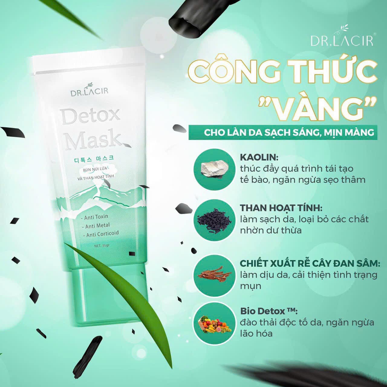 Mặt Nạ Thải Độc Detox Mask Dr Lacir