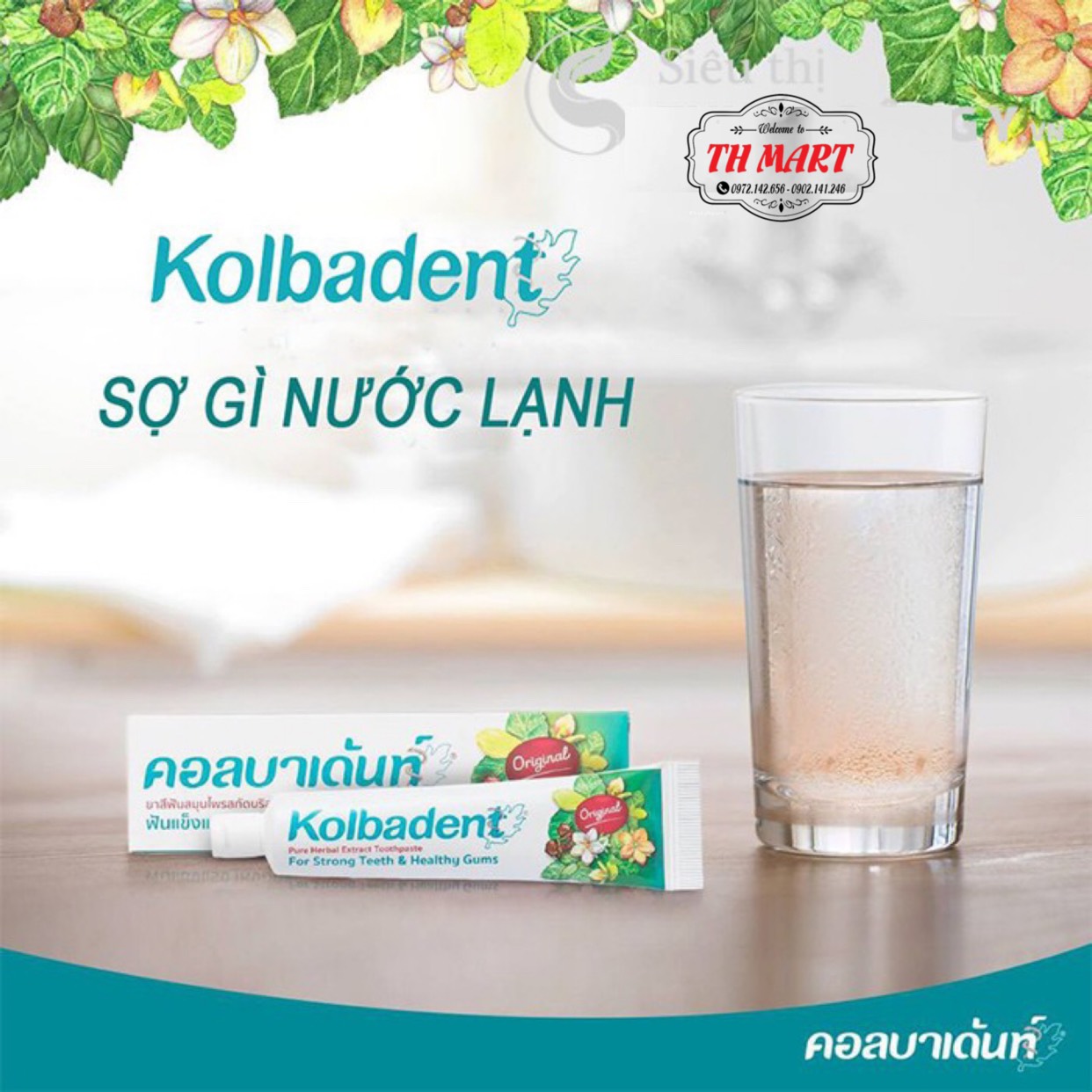 Kem Đánh Răng Thảo Dược Thuần Khiết Kolbadent 100g (Thái Lan)