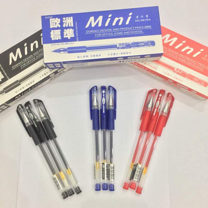 Bút Gel nước Mini 12 cây/1 hộp và ruột bút
