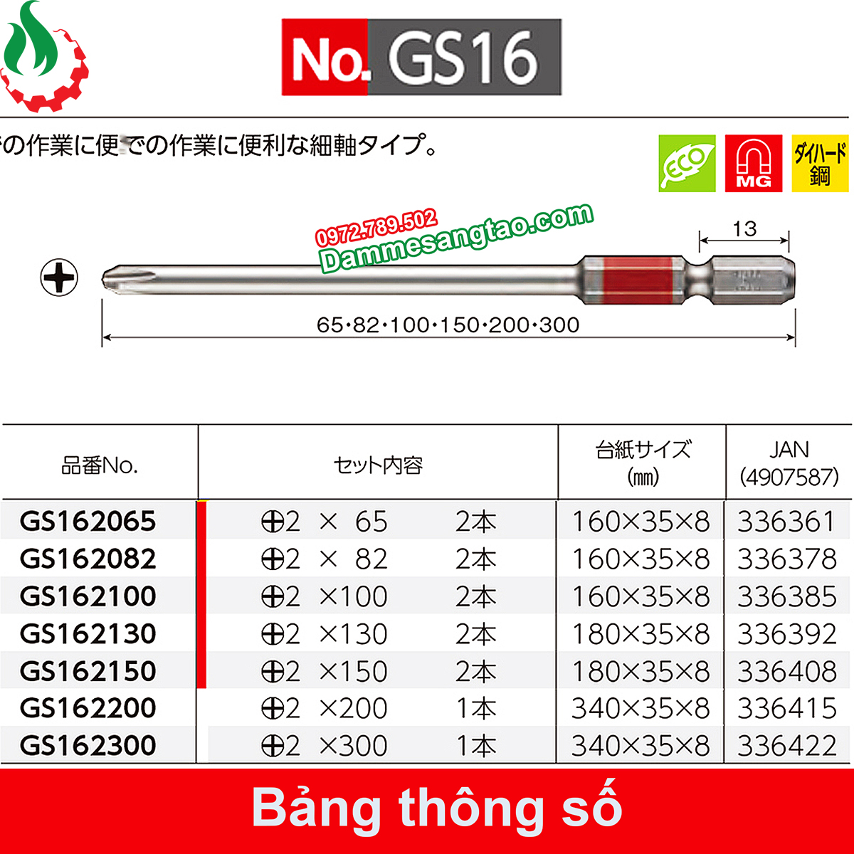 Mũi vít 4 cạnh bake vessel phủ crom chuôi lục giác