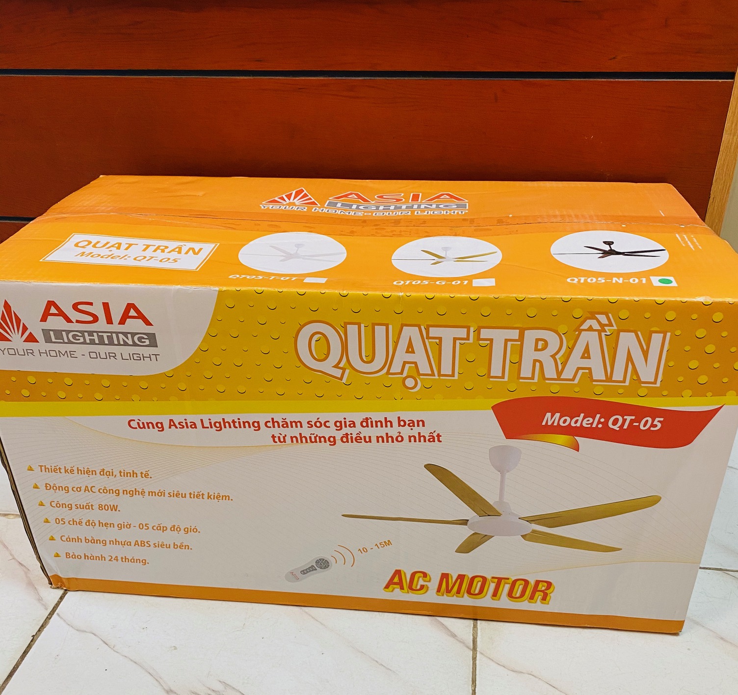 Quạt trần cao cấp QT05-N-01 Asia