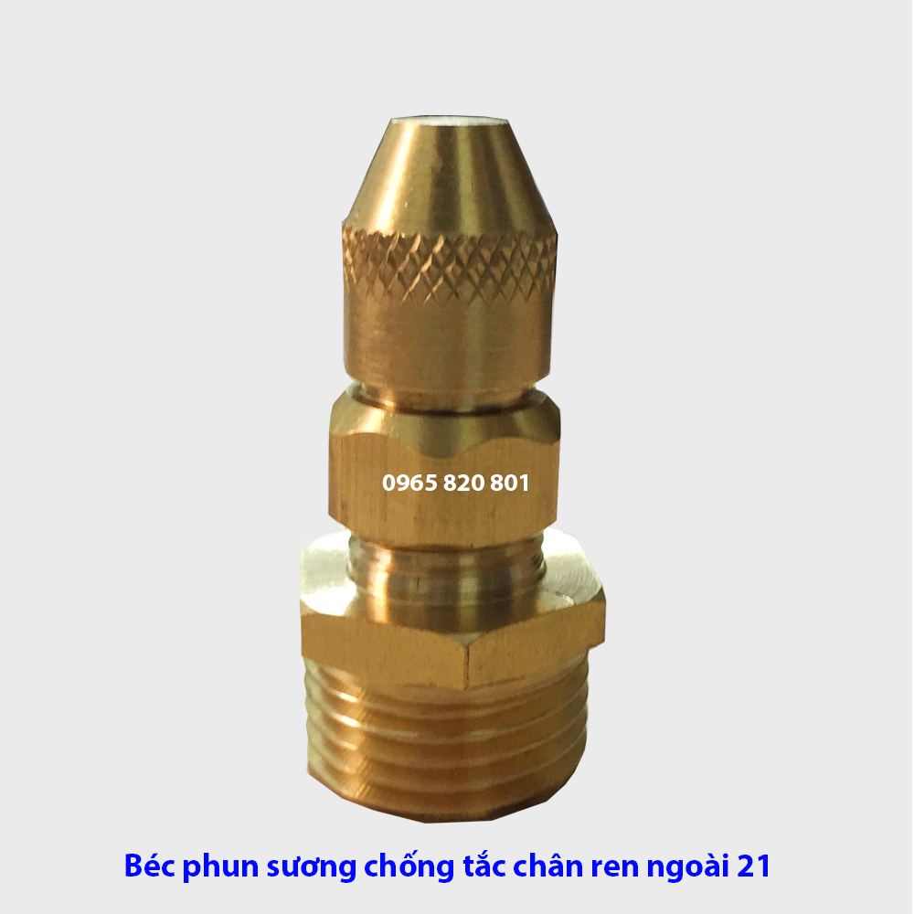 Béc phun sương dập bụi chống tắc chân ren 21