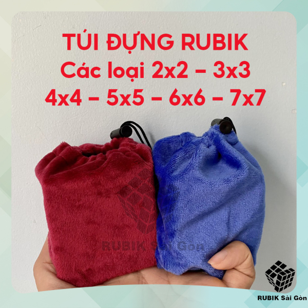 Túi đựng rubik dây rút vải nhung cho rubic 2x2, 3x3, 4x4, 5x5, 6x6, 7x7