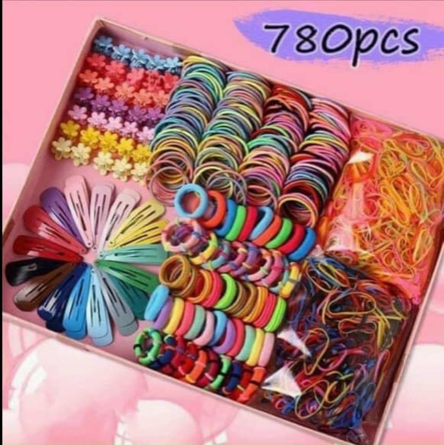 Hộp kẹp tóc 780 món cho bé