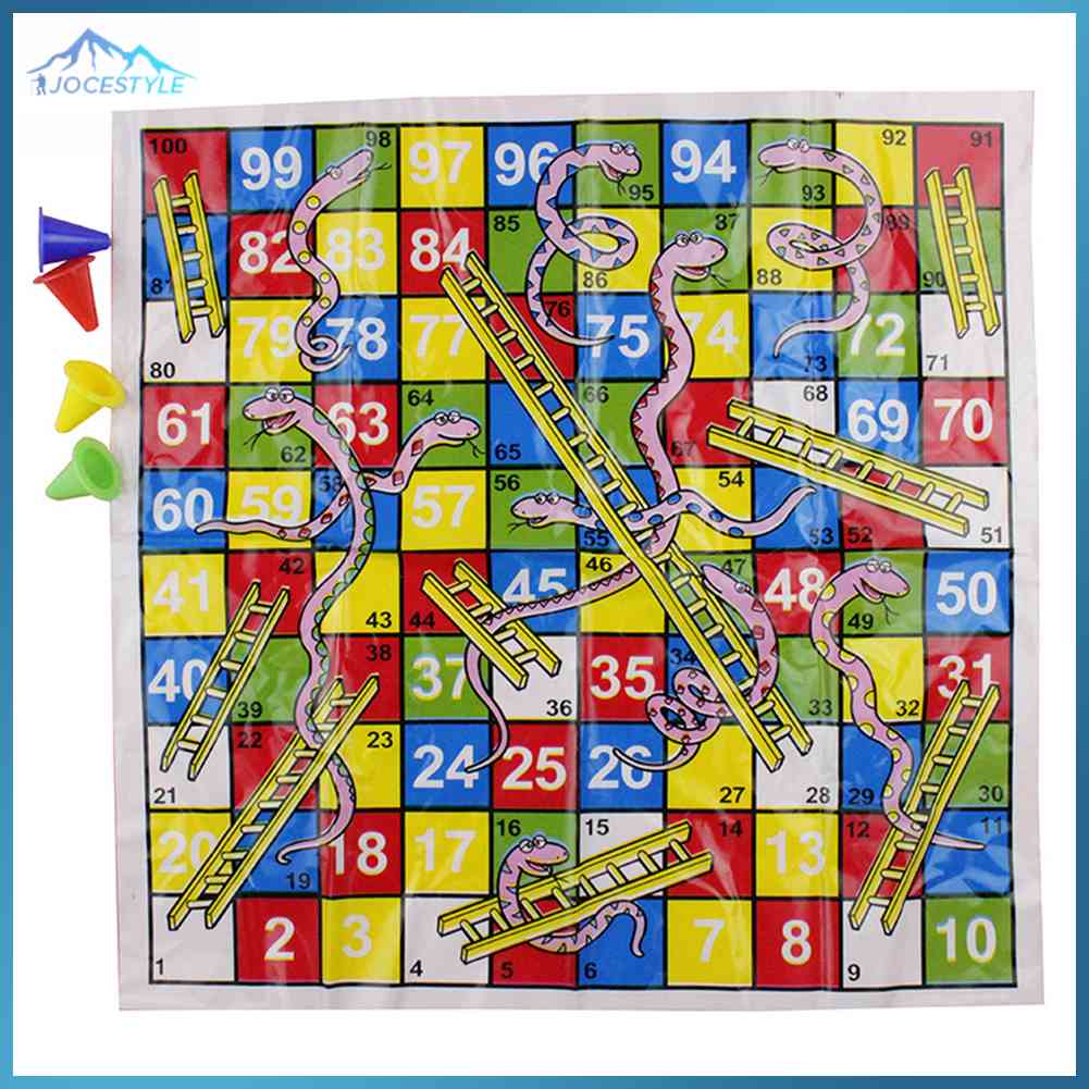 Portable Kids Snake Ladder Flight Chess Set Educational Toys Board Game