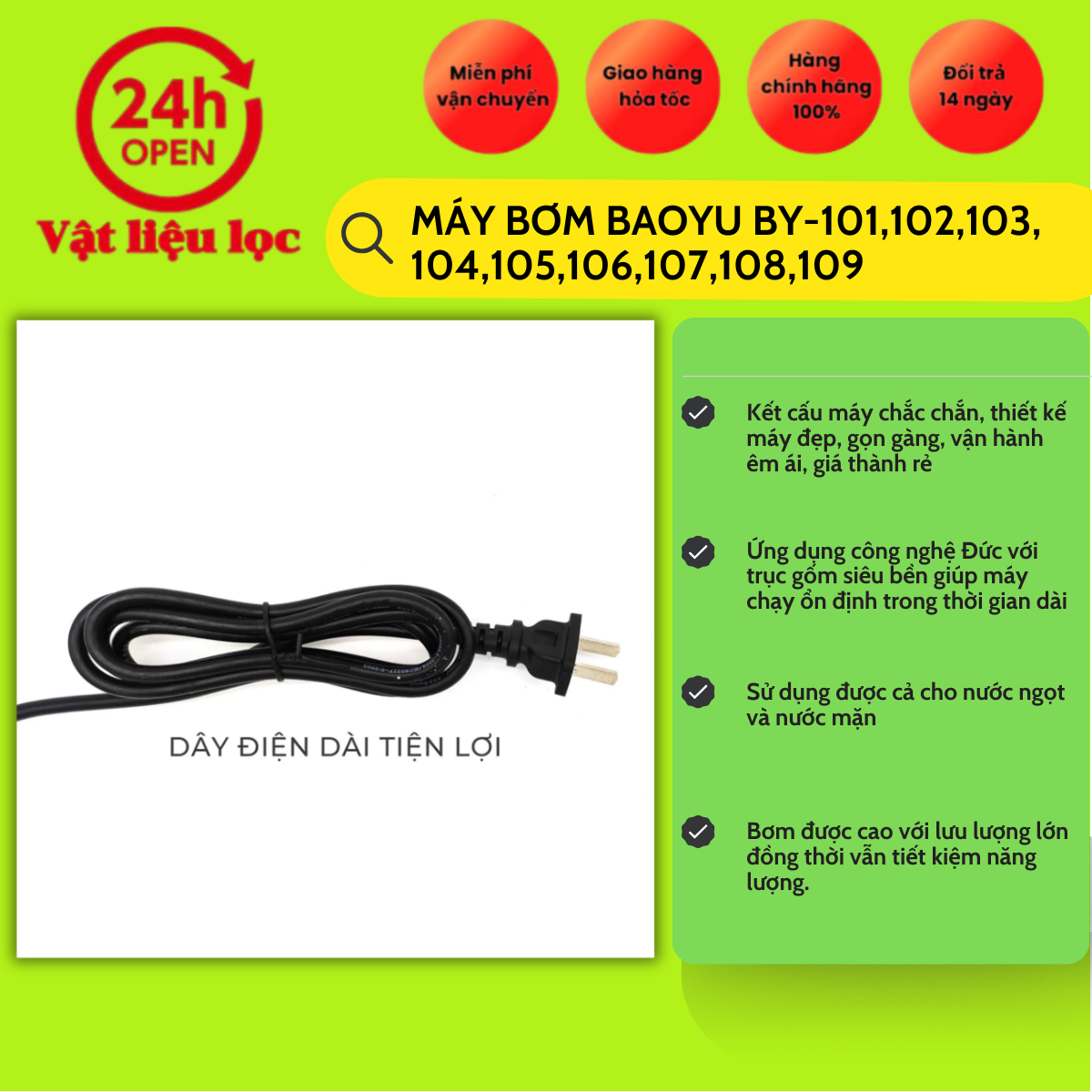 Máy Bơm Chìm Bể Cá BaoYu  Dành Cho Bể Cá Cảnh By 101-109