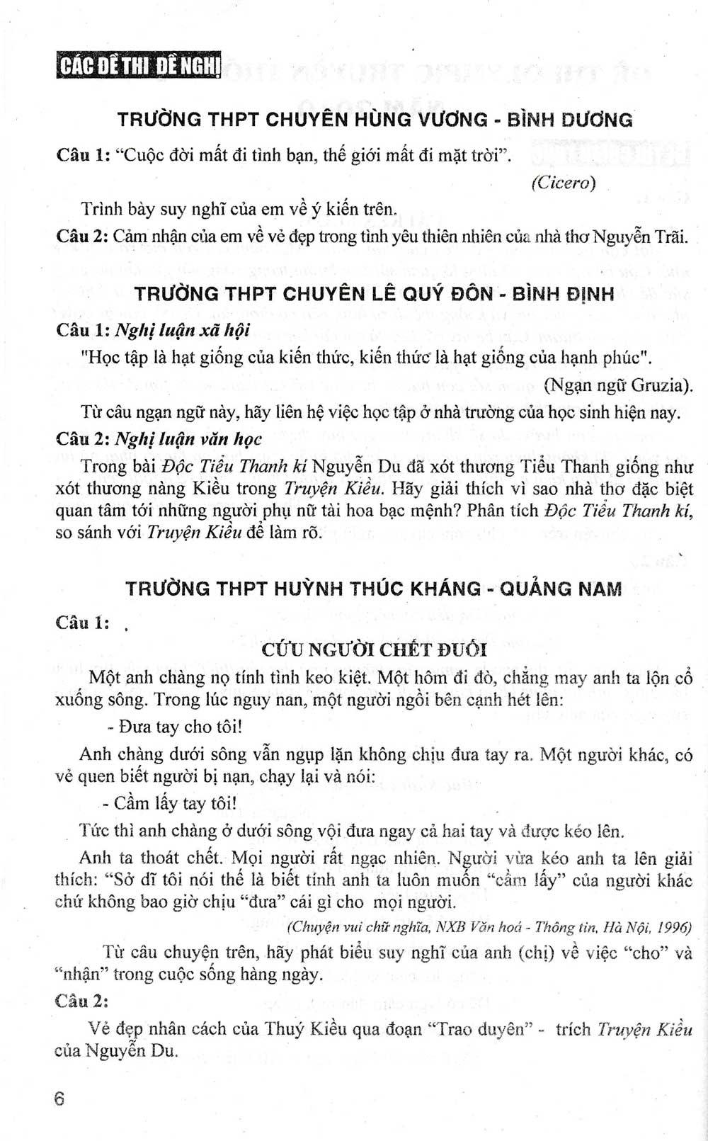 Tổng Tập Đề Thi Olympic 30 Tháng 4 Ngữ Văn 10