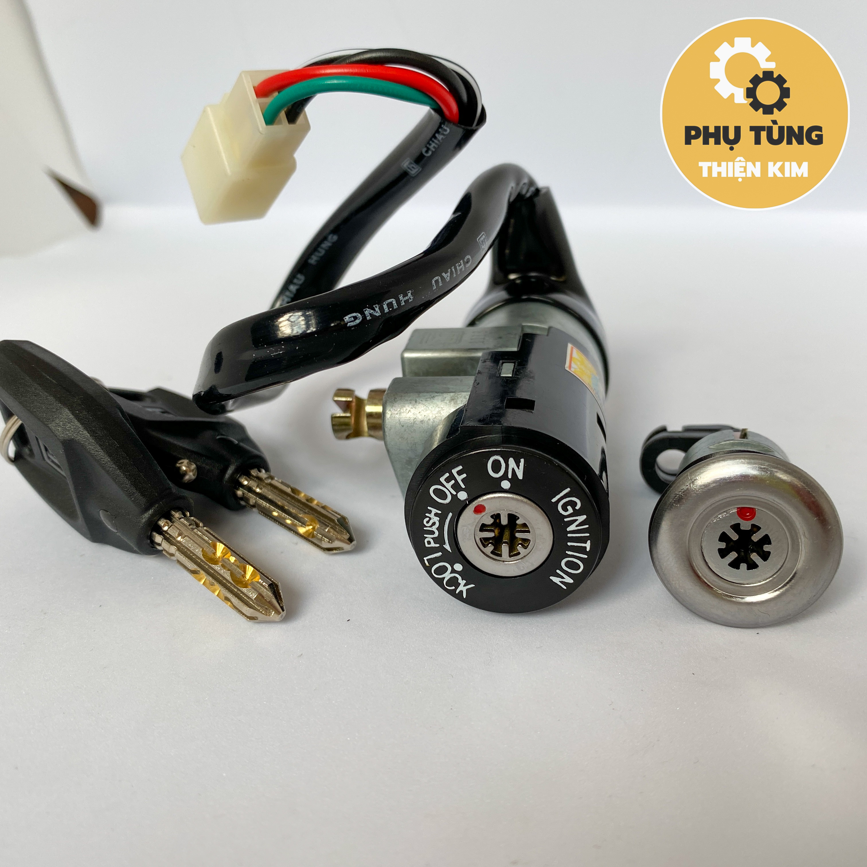 Ổ Khóa Chống Trộm SYM Angel 110cc 8 Cạnh (1 Set Có Khóa Yên)