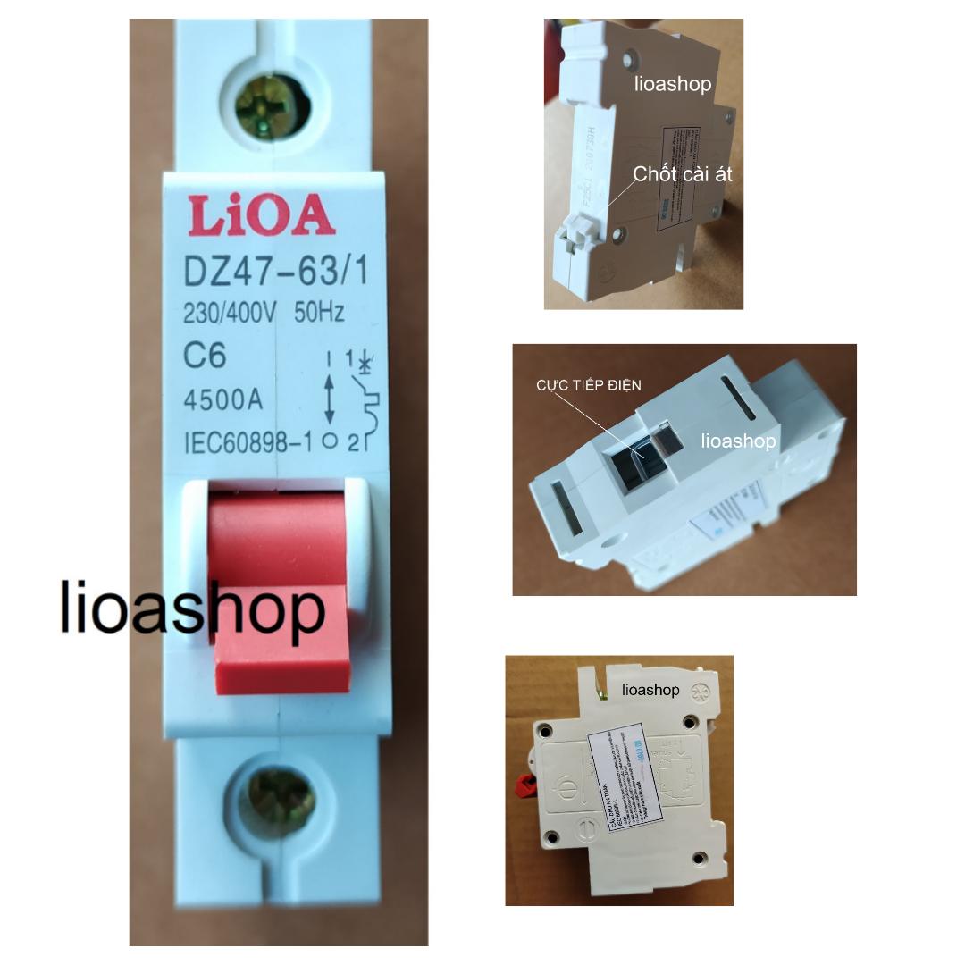 Attomat 1 cực lioa từ 6a - 63a dòng át cài.